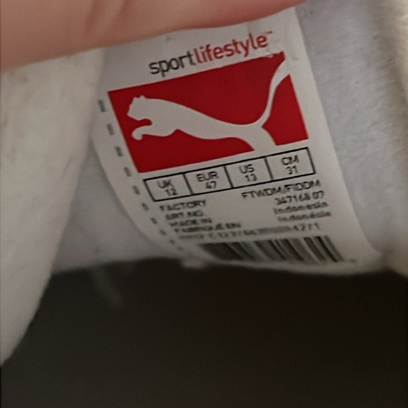 Men’s White Puma Smash v2 L Plus Sneakers - Picture 8 of 11